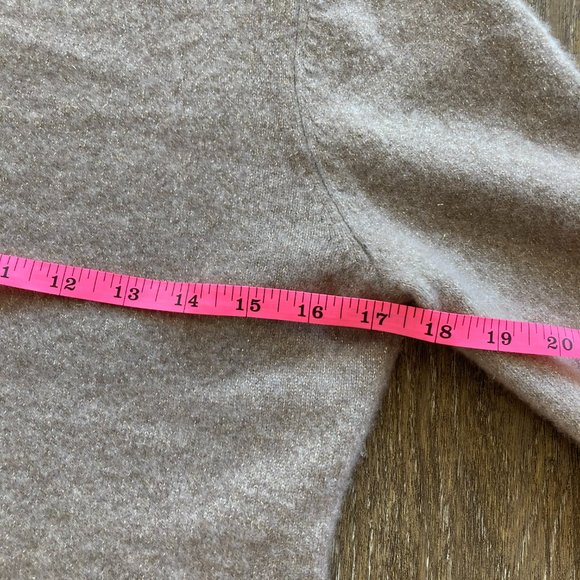 Charter Club Cashmere Metallic Size S V-Neck Tan Sweater - Picture 8 of 11